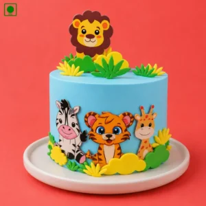 Jungle Theme Kids Cake