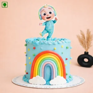 Colorful Cocomelon Rainbow Delight Cake